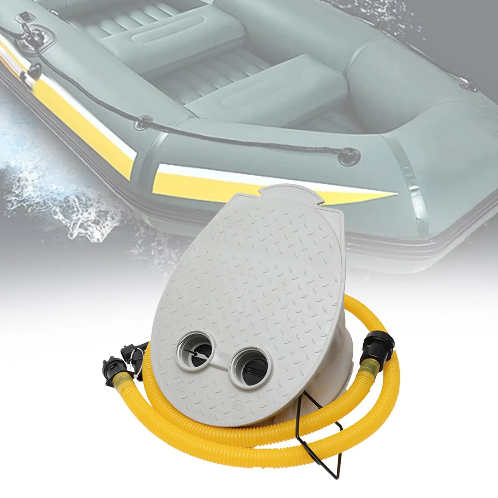 Bellows Foot Pump Inflatable Boat Pump Outdoor Kayak Drifting Boat Foot Inflatable Bed with 143 cm Hose Portable