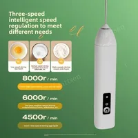 Mousseur à lait sans fil électrique type-c mélangeur à main en acier inoxydable Mini cafetière fouet mélangeur pour café Cappuccino crème 4
