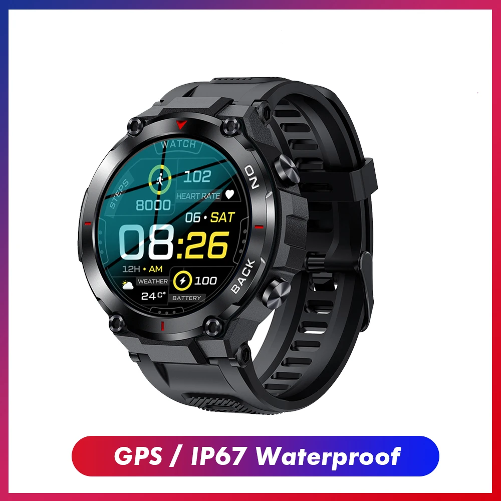 

K37 Smart Watch 1.32'' Full-touch Screen Smartwatches GPS Navigation IP67 Waterproof Fitness/Health Monitor Smart fashion Watch