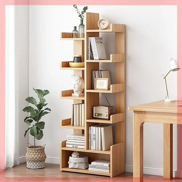 Wooden Tree Bookcase - Simple Student Bookshelf