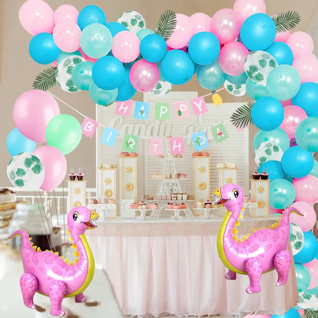 Suministros de fiesta de cumpleaños de dinosaurio para niño de 2 años,  decoraciones de fiesta de dinosaurios de 2 años, incluye dinosaurio de dos