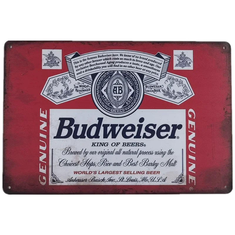 thumbnail image 1 of Cartel de metal de cerveza y vino, placa de whisky, letrero de hojalata vintage, decoración de pared para bar, pub, platos decorativos para cuevas de hombres, 1 of 5