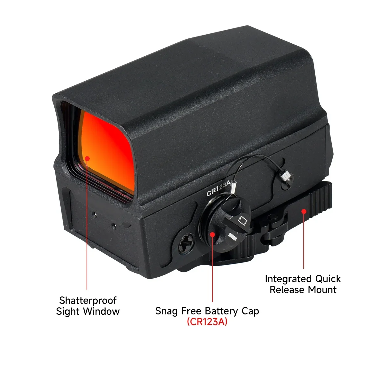 Tactical GEN II Red Dot Holographic Sight Optical Airsoft Scope USB Rechargeable Sight Hunting RiflesScope Full Markings