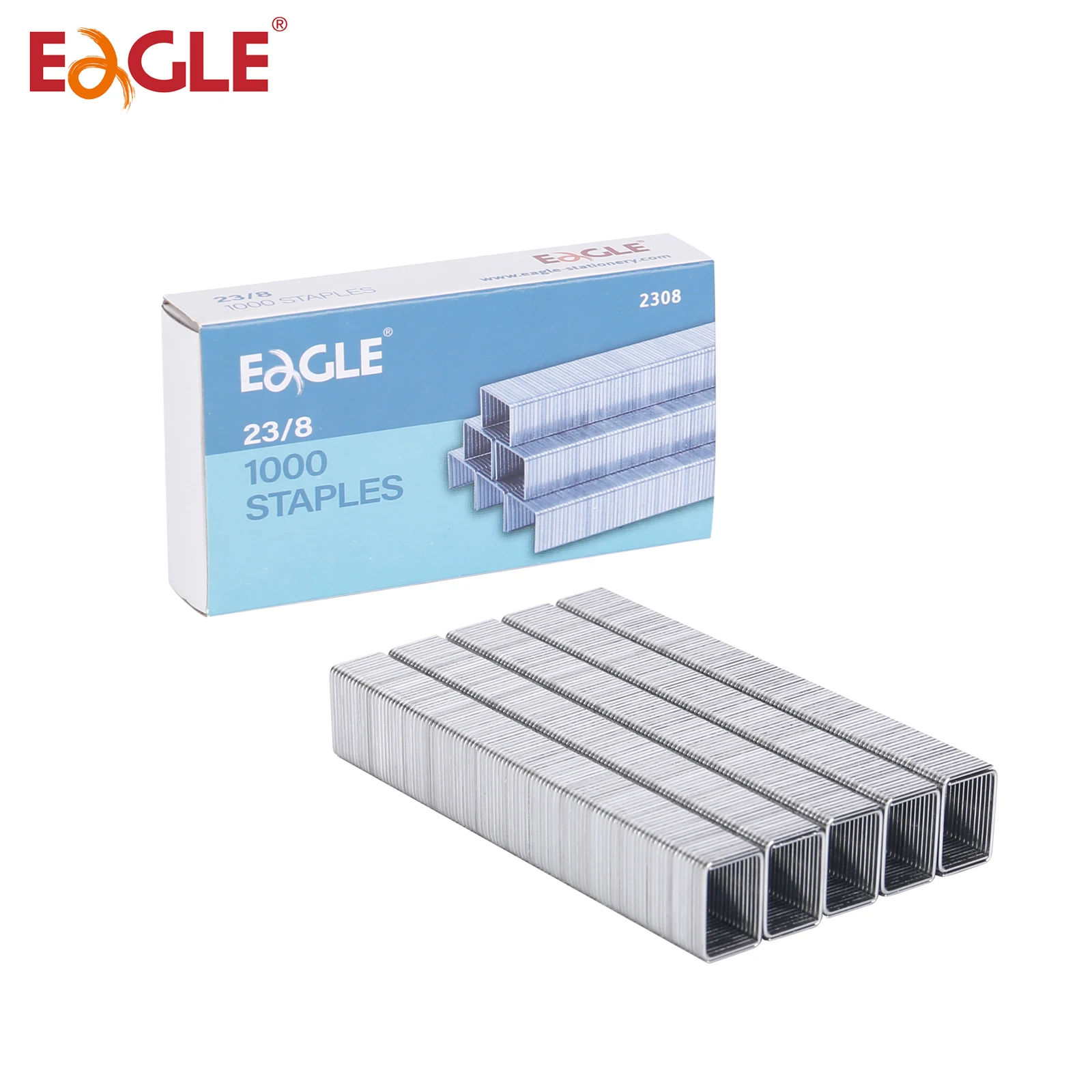 עיט n.23/8 סיכות, 5/16 "רגל, 2-קופסא בתפזורת, 2000 חתיכות סה" כ, עד 50 גיליונות עבור hoffice ואבזרים מחייב בית הספר