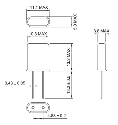 5 pçs lote 49u 10.245m ressonador de