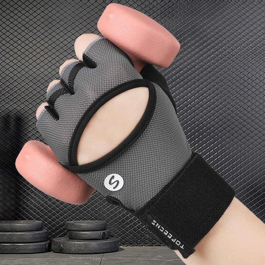 MAVA Weight Lifting Gloves With Wrist Support - Padded Fingerless Gym Gloves