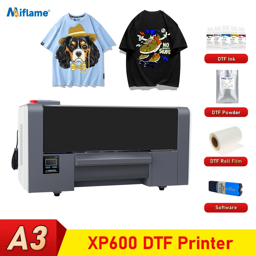 

A3+ DTF Printer For EPSON Dual Print Heads XP600 Direct to Film Printer Pre-heating Print Direct to Transfer Film For T shirt Pr