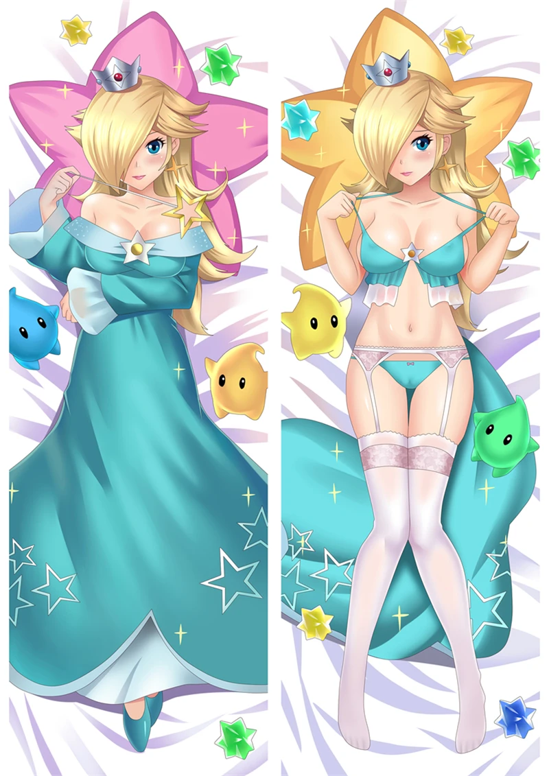 

Game Super Mario Bros. Bowsette Princess Rosalina PrincessRosalina Peach Skin Dakimakura Pillow Case Cosplay Hugging Body