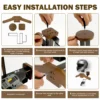 Helmet Rack Wall Mount Wood Motorcycle Helmet Holder All-in-one Helmet Key Rack Bicycle Helmet Display Hanger for Keys Gloves 6