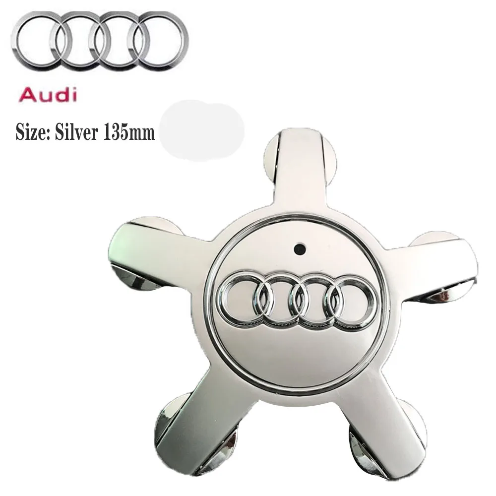 4pcs 135mm Car Wheel Center Cap Hub Covers Badge For Audi A1 A3 A4 A5 A6 A7 Q3 Q5 Q7 TT B5 B6 B7 8P 8V Accessories