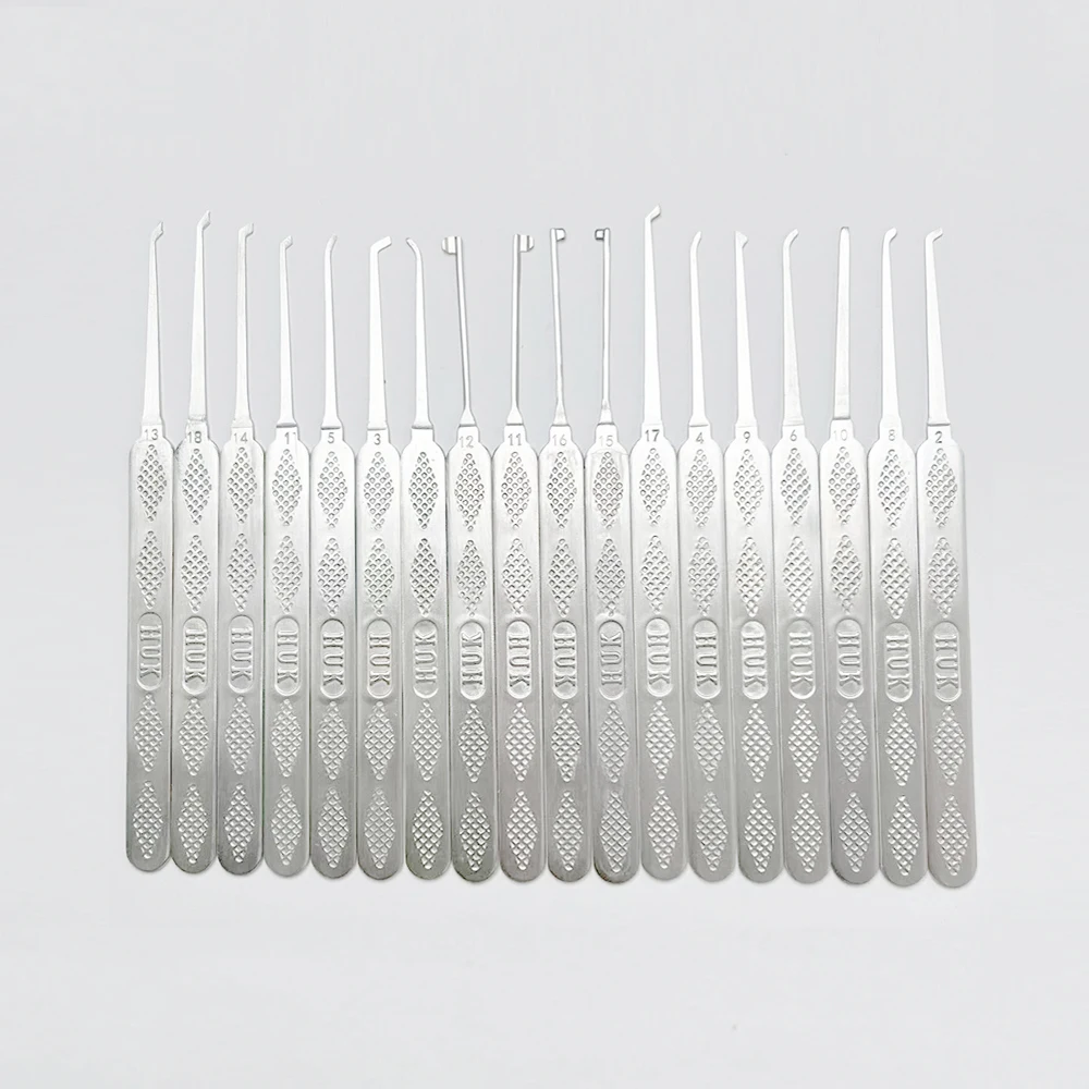 All Steel Handle With Anti Slip Rubber sleeve Civil Lock Repair Tool 18 PCS Hardware Tools Multi Scenario Use