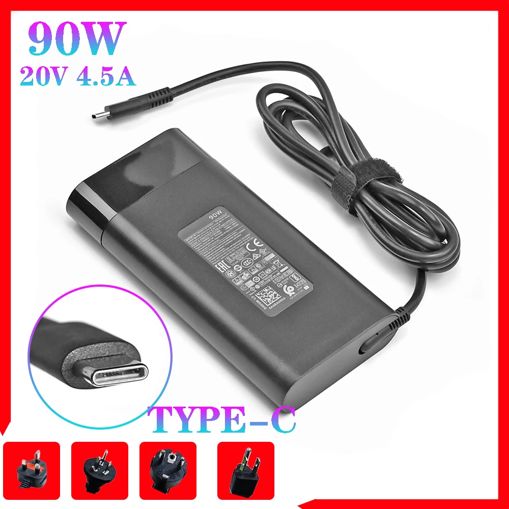 

20V 4.5A 90W Laptop Adapter Charger Type-C For HP SPECTRE X360 15 TPN-DA08 TRAVEL DOCKING STATION HSA-Q001PR Noteobook Charger
