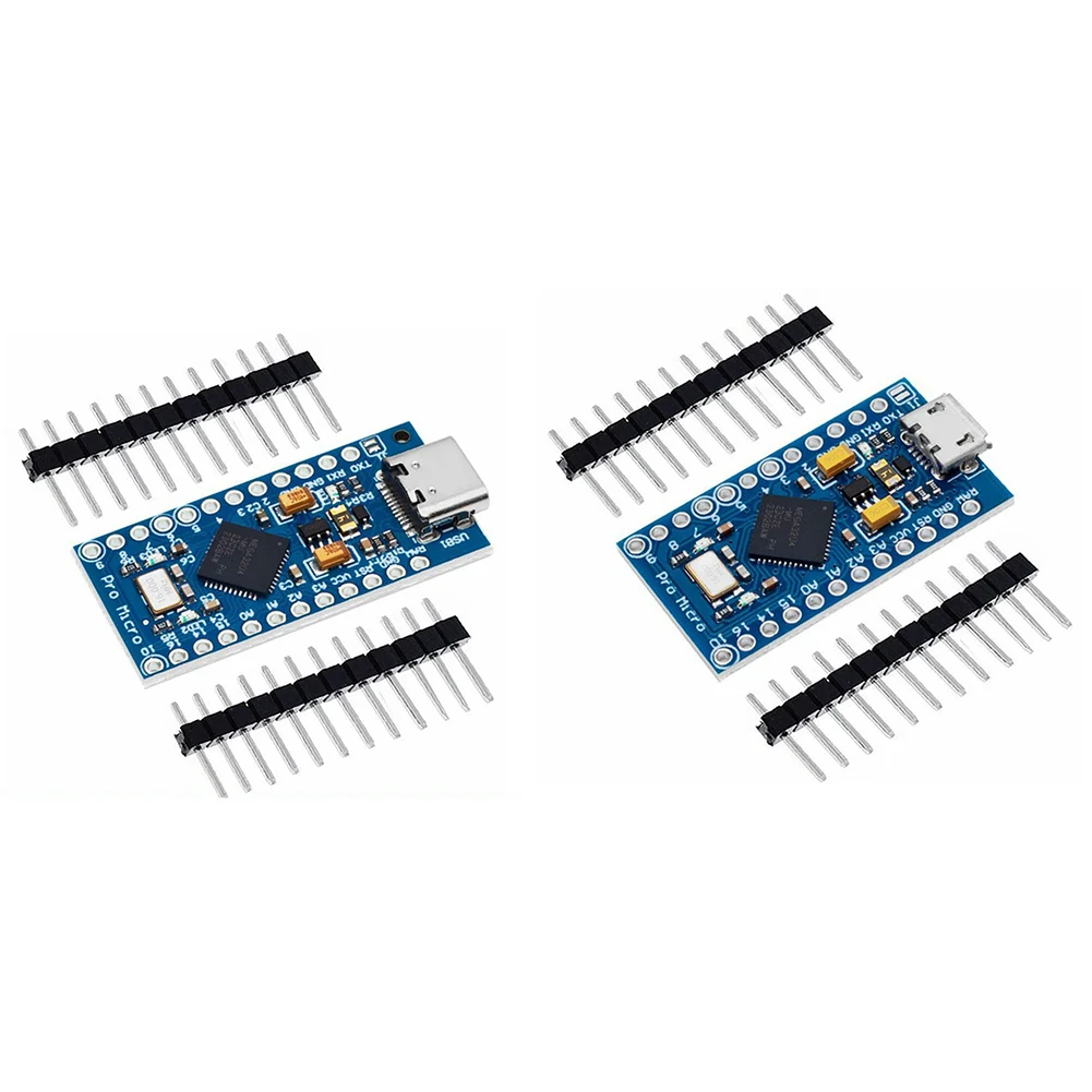 2열 핀 헤더가 있는 프로 마이크로 모듈 ATmega32U4 Arduino IDE V1.0.1용 5V/16MHz 마이크로 USB 개발 모듈 보드