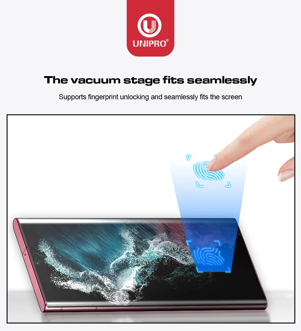 UNIPRO UV Full Glue Edge-to-Edge Anti-Fingerprint Glass Screen Protector