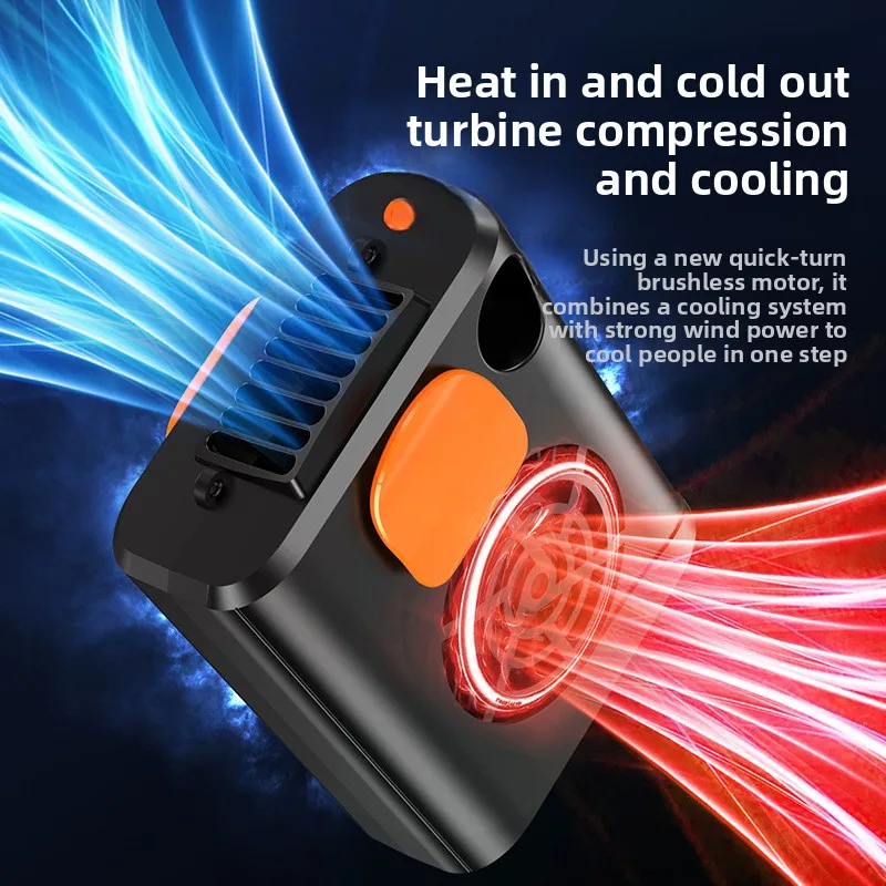 Portable Waist Fan Outdoor Hanging Neck Fan with Power Bank 5 Strong Wind Portable Waist Clip Fan for Sports Working