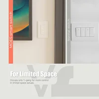 MOES Tuya ZigBee Smart Light Switch US Push Button Wall Switch Work With Alexa Google Home Neutral Wire/No Neutral Wire Required 4