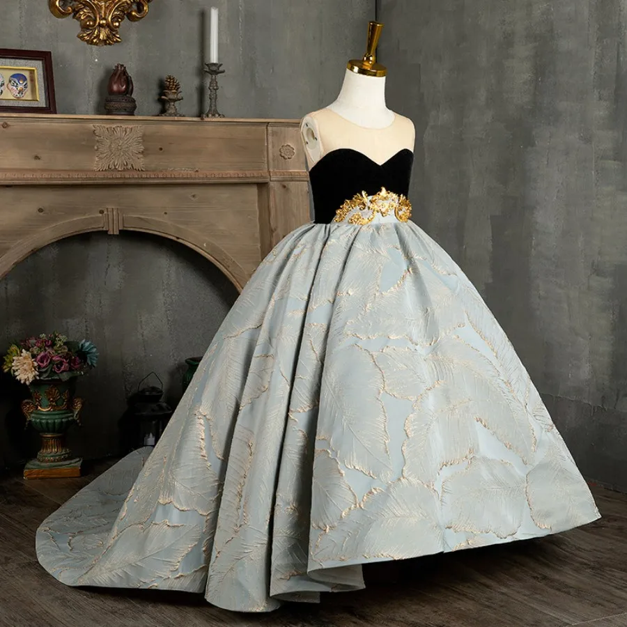 

Luxury Princess Elegant Specail Occasion And Evening Party Ankle Length Dress 3 To 14 Years Formal Teen Girls Prom And Gala Gown