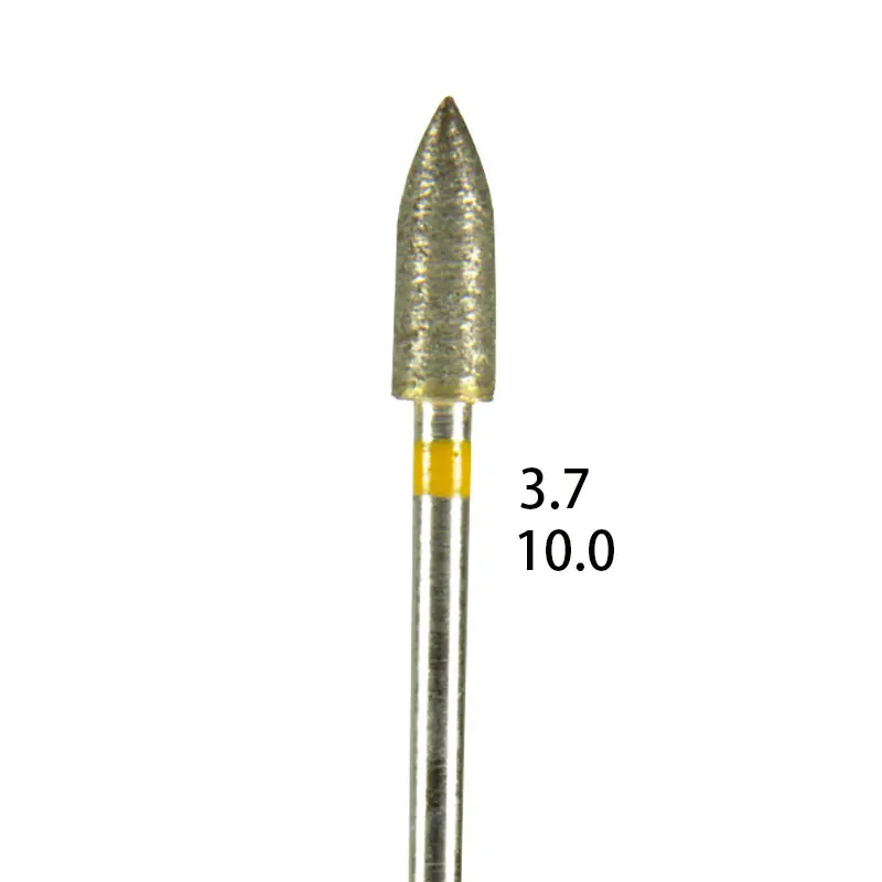LODDEN 10 Stück Dentallabor voll gesinterte Diamantbohrer HP extra feine gelbe Zahnheilkunde zum Polieren, Trimmen, Bohrer, Schleifwerkzeuge – Detail 11