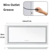 Large Full Size RGB LED Bathroom Mirror with Lights Vanity Wall Mirrors Dimmable Smart Anti-Fog Vertical/Horizontal 4