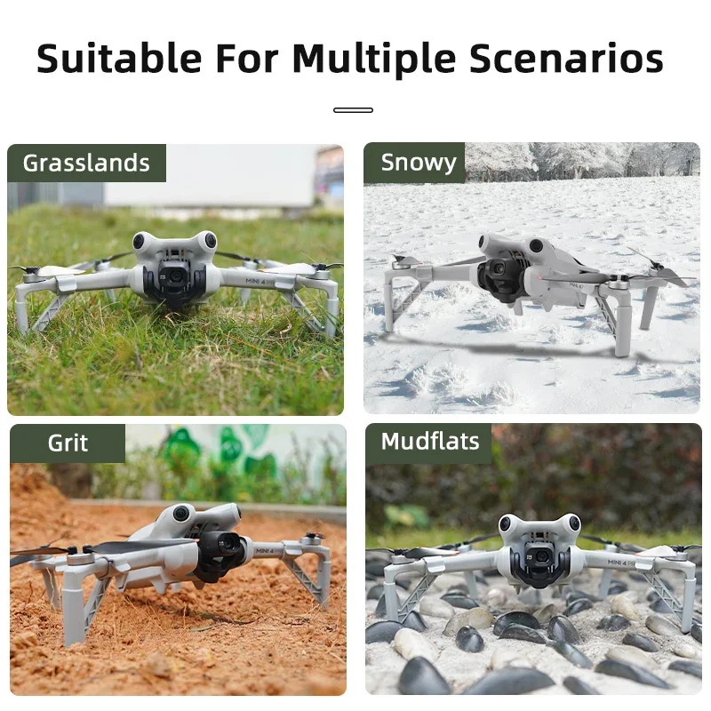 Train D'atterrissage Surélevé Pour DJI Mini 5 Pro - Extension +25 Mm, Protection Jambes | Accessoire Drone Léger
