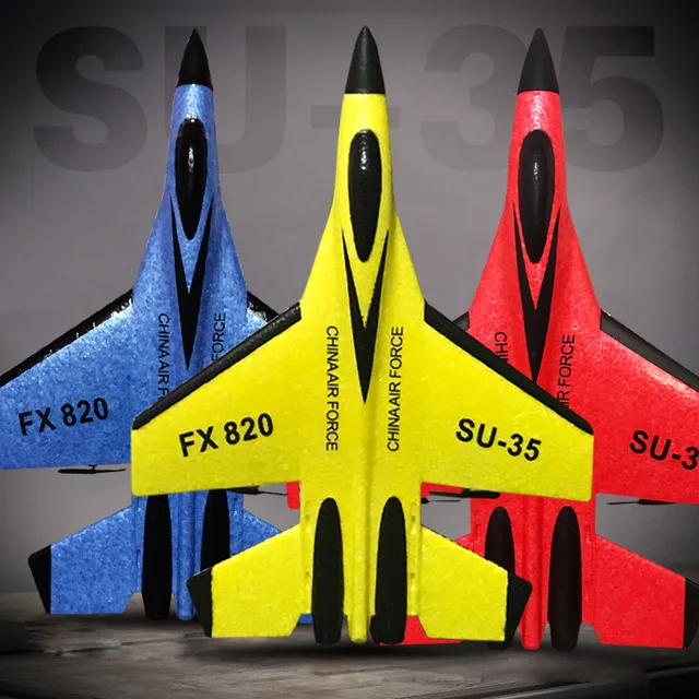 SU-35 MIG350 RC Airplanes Remote Control Glider Fighter Hobby 2.4G RC Plane Drones Foam Aircraft Toys for Boy Kids Children Gift 5