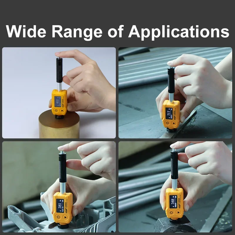 Handheld Leeb Hardness Tester Portable Metal Durometer Digital Hardness Tester High Accuracy Type C for Small Mass LS252C