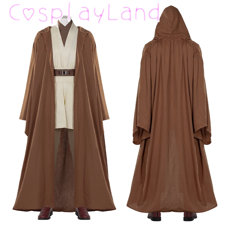 Obi Kenobi Costume Cosplay Su Misura Film Star Cosplay Jedi Robe Uomini Adulti Halloween Wars Obi Vestito Completo Set Completo
