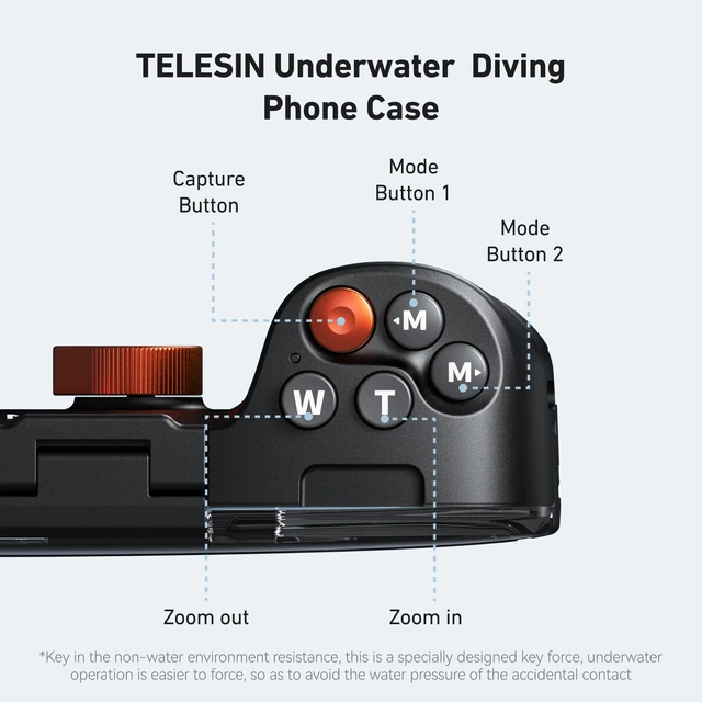 TELESIN plongée coque de téléphone étanche téléphone universel caméra prise de vue support de poignée aide au tir poignée de télécommande 4 TELESIN plongée coque de téléphone étanche téléphone universel caméra prise de vue support de poignée aide au tir poignée de télécommande 4
