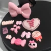 Cartoon Big Bowknot Rhinestone Skull Head Love Star Bone Candy Capsule Lock Resin Charms Decor Junk Phone Case Accessories 6
