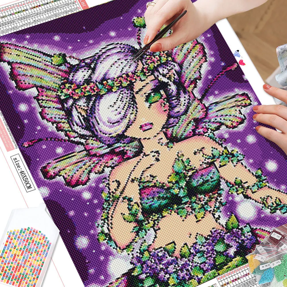 5D Portrait Diamond Painting Girl Full Square Mosaic Kid Cross Stitch Embroidery Cartoon Sets Wall Art HUACAN