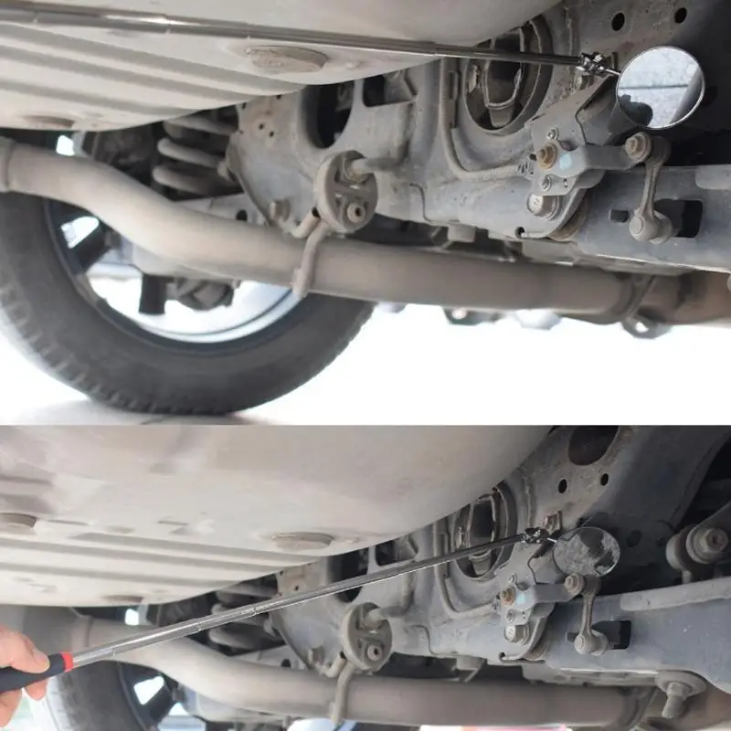 스테인레스 스틸 원형 텔레스코픽 거울 도달하기 어려운 영역 감지를 위한 원형 조정 가능한 유리 거울