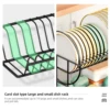 2 tier dish drying rack drain board set tableware drainer Kitchen countertop storage rack cup holder Knife and fork holder 4