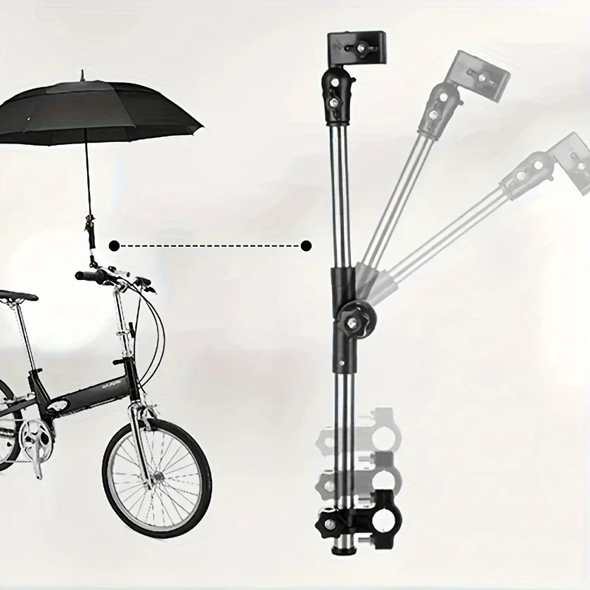 Foldable Bicycle Umbrella Frame, Stainless Steel Thick Steel Pipe Umbrella Support Frame, Umbrella Holder Riding Accessories