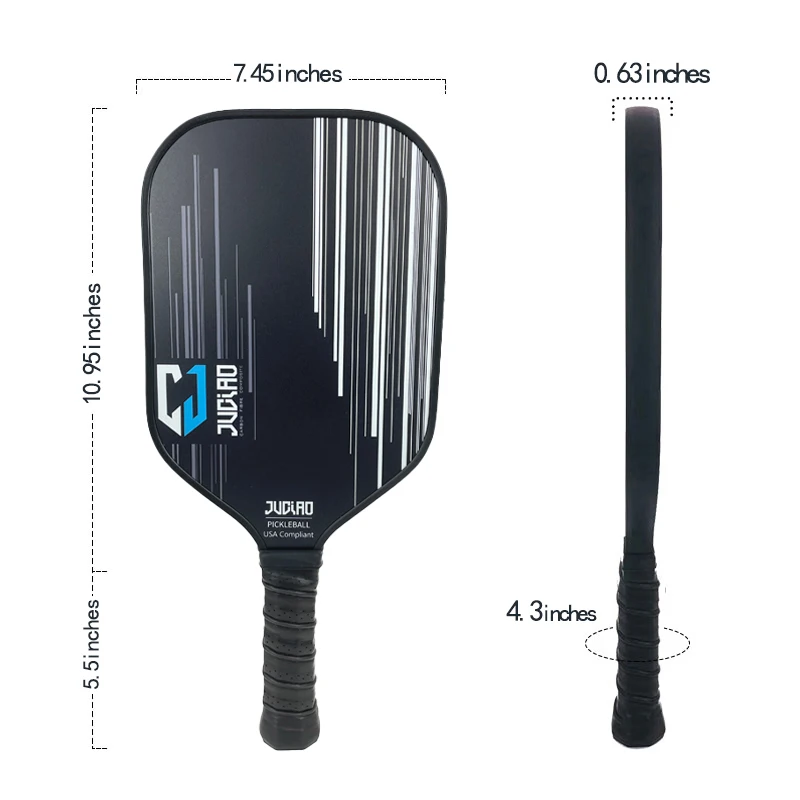 Neue Design Graphit Carbon Faser Pickleball Paddle Mit Kissen Komfort Grip