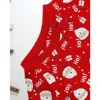 Christmas Pyjamas Cute Santa Claus Print Parent-child Matching Clothing Set Baby Dog Romper O-neck 2 Pieces Homewear Family Look 6