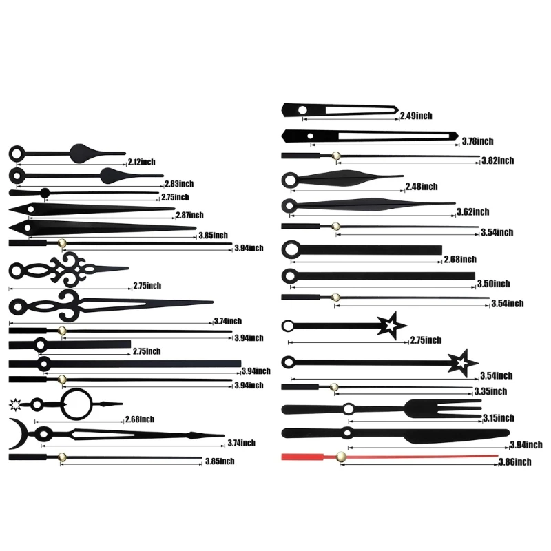 Wall Clock Hands Mechanism Watch Second Mutes Pointers DIY NeedlesFitting Replaceable Wall Clock Repairing Parts 14pcs 6