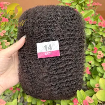 50g/Pack Afro Kinky Curly Human Hair Bulk For Braiding Dreadlock Remy Bulk Hair No Attachment Peruvian Natural Color Braids Hair 1