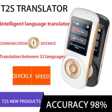 

T2S Language Translator Device 70 Languages Smart Pocket Translator Device Portable Instant WiFi/Hotspot Voice Translator