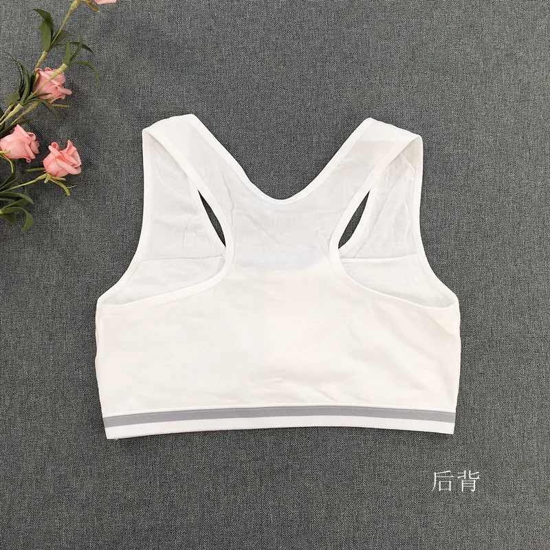Girls' Development Tank Bra Double-layer Summer Thin Training Bra Student Sports Tank Top Girls' Wrapped 8-16Y