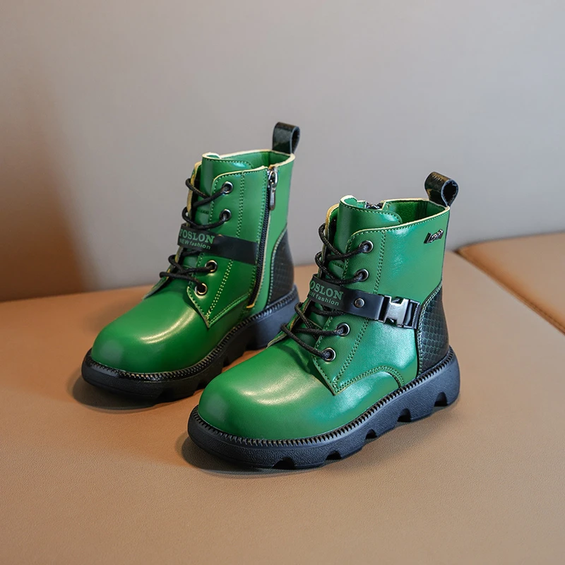 Children Buckle Boots Girls Fashion Forestry Short Boots Boys Retro