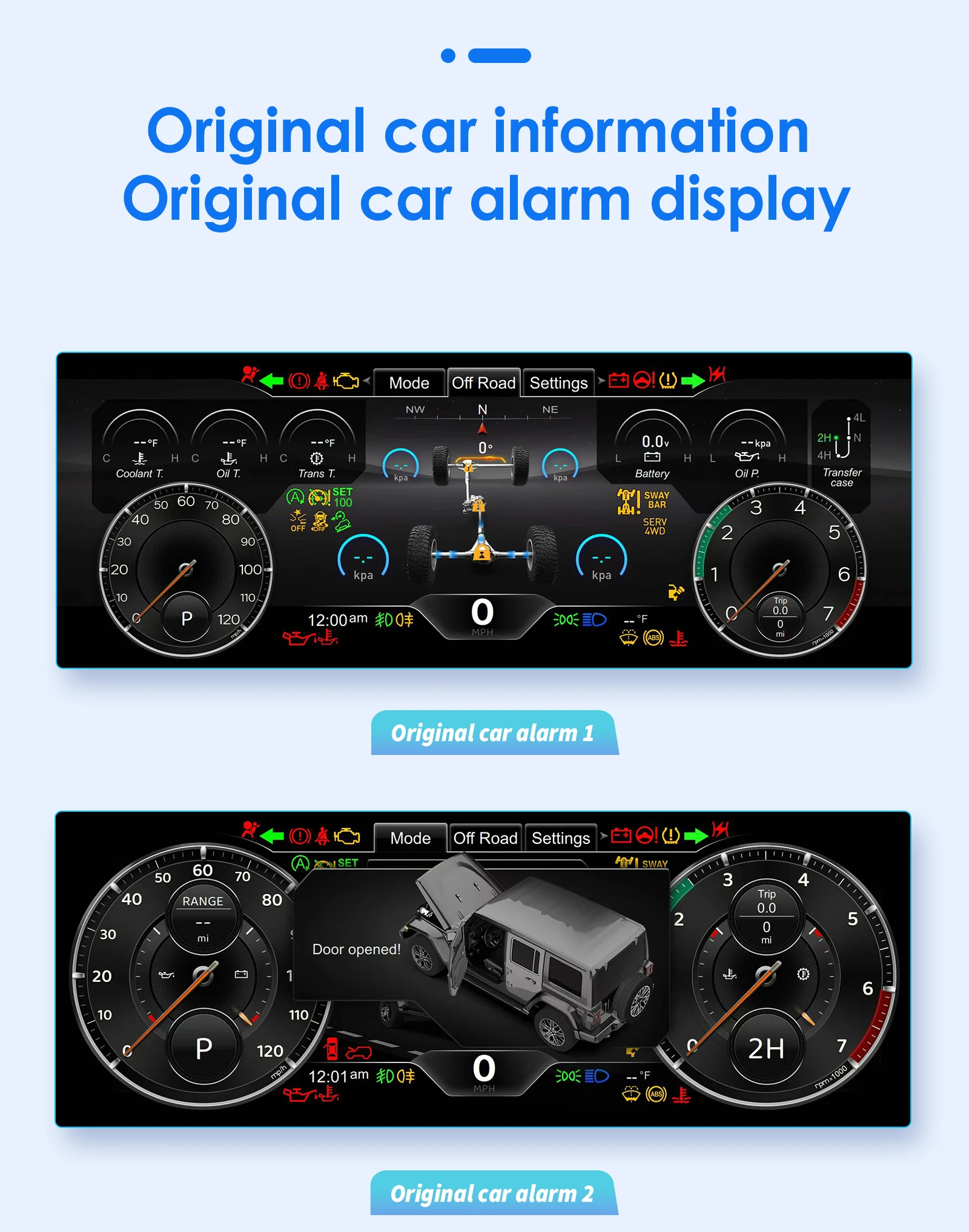  ۷ JK 2011-2018   ӵ  LCD ũ , Oigital , 12.3 ġ