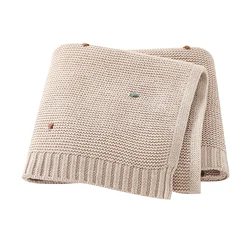 Ultra-Soft Knitted Cotton Muslin Newborn Baby Blanket Swaddle Wrap (82W1674)