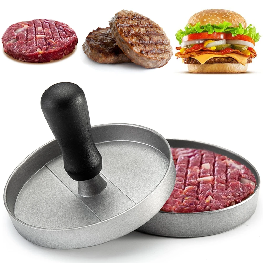 Simoul Aluminum Burger Press Stainless Coated Grill Mold Tray for Kitchen & Grill Accessories 