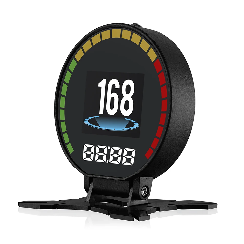 P15 OBD2 HUD 속도계 헤드업 디스플레이 스마트 디지털 미터 속도 전압 오일 수온 PRM 자동차 게이지 플러그 앤 플레이