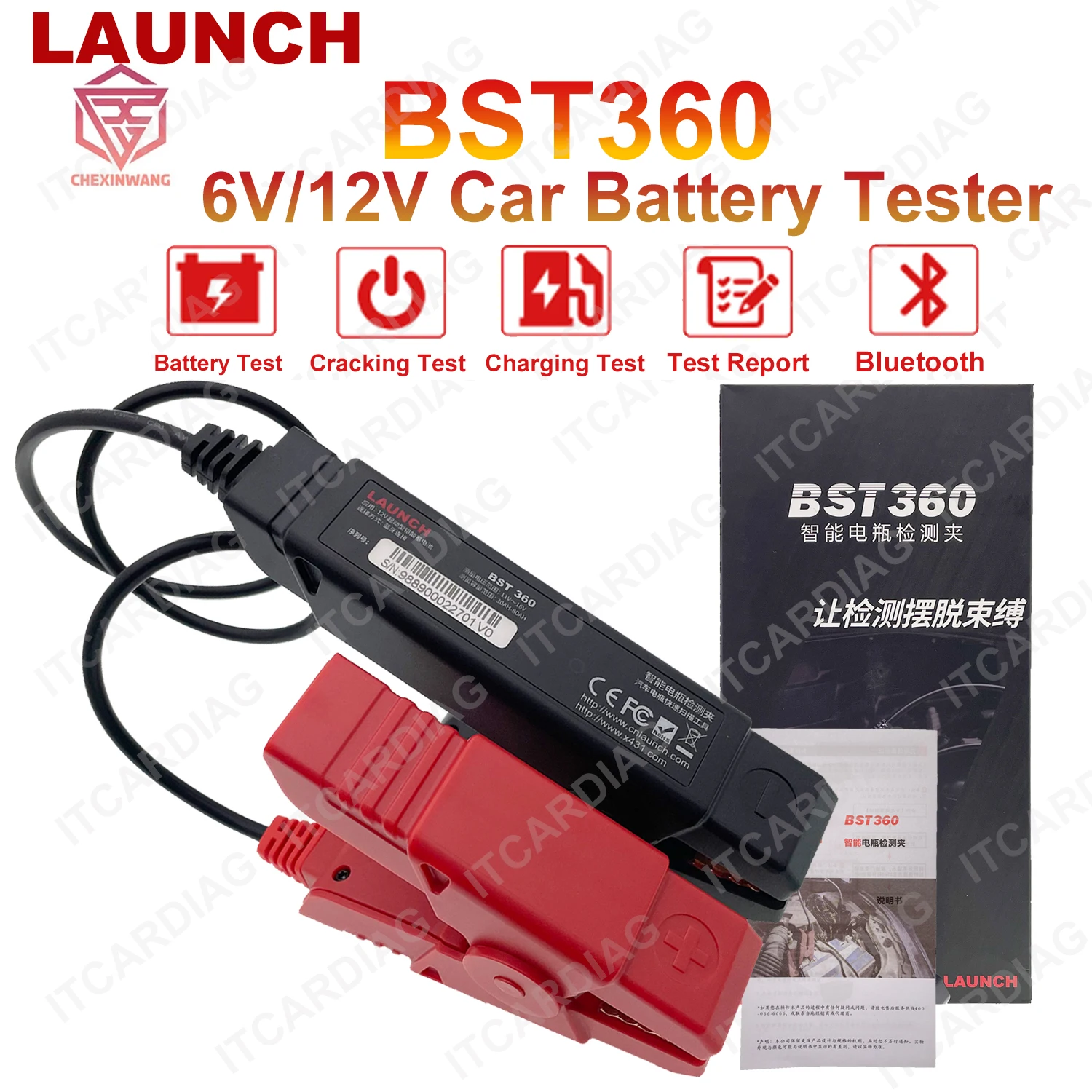 LAUNCHBST3606V12VCarBatteryTesterAutomotiveCrankingCharging