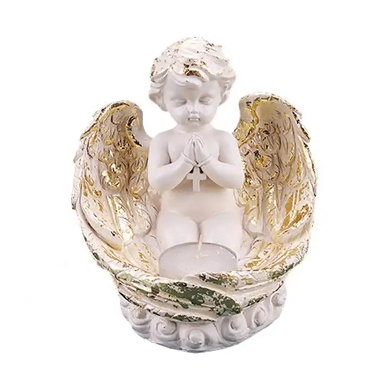 

Винтажный угловой подсвечник, Изысканный подсвечник в форме ангела, настольное украшение из смолы для дома