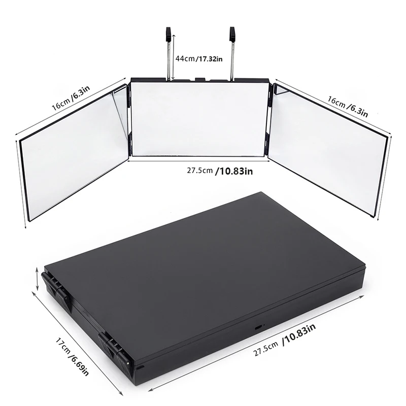 360° LED Trifold Mirror 6
