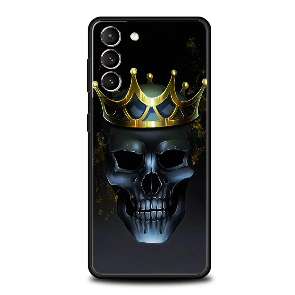 Silicone Phone Case with Grim Reaper Skull Skeleton Design