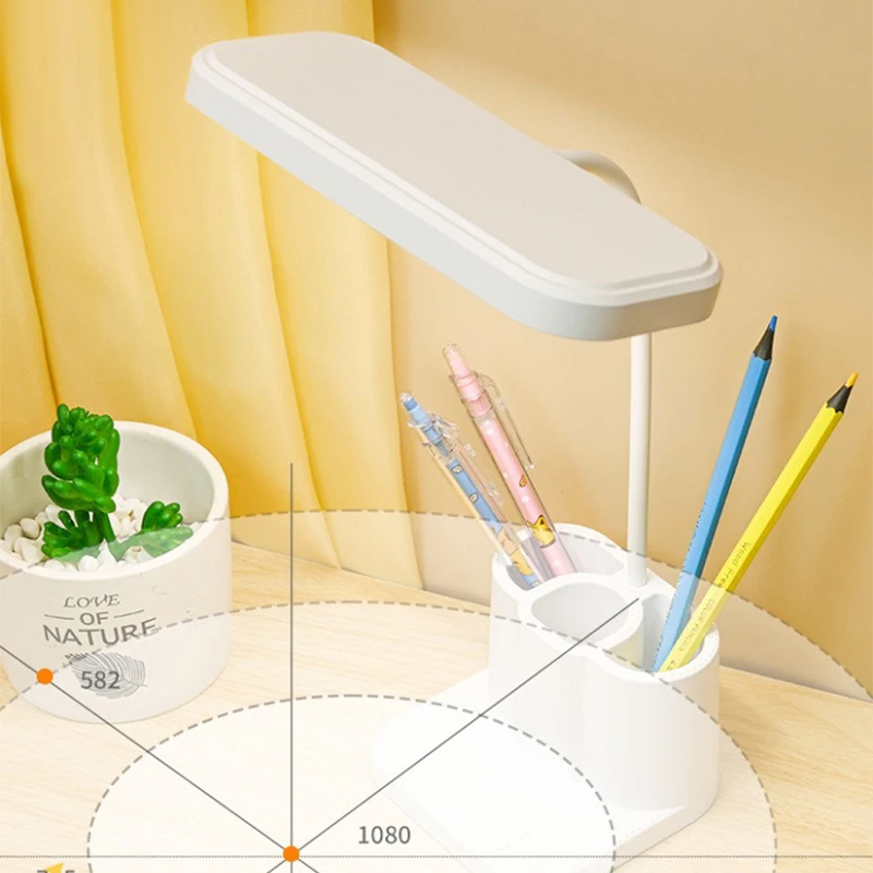 LED Eye Protection Desk Lamp - USB Powered Small Table & Bedside Reading Light