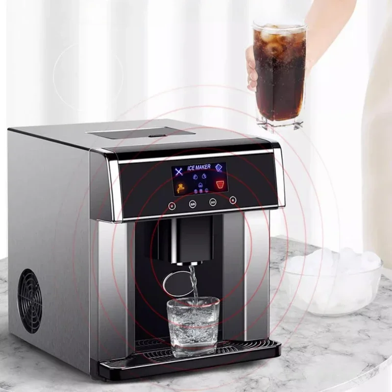 Commercial Automatic Ice Cube Maker Water Dispenser Cooler Household Portable Stainless Steel Ice Machine Kostkarka Do Lodu 6
